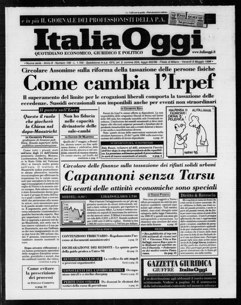 Italia oggi : quotidiano di economia finanza e politica